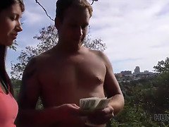 Petite Czech couple gets hot and heavy with anal sex for cash