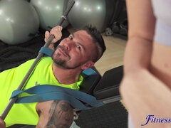Fitness Foursome Group Fun In The Gym with sexy euro babes - Michael Fly
