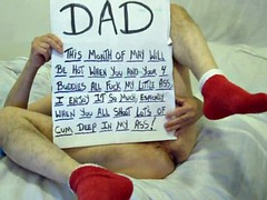 Dad and his buddies can to fuck my ass