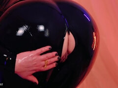 Latex Rubber Fetish Catsuit Free Video Big Ass Tease and JOI by Mistress Arya Grander