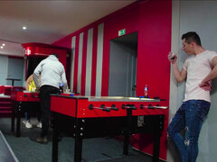 Big titted juicy Sata Jones rides hard cock in pub toilet