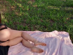 Babes - Smoking hot Italian Valentina Nappi masturbates outdoors and reaches orgasm