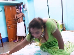 Sexy Mallu Big Boobs Bhabi Doing Work in Home - Deborji Don't Control Himself when Seeing Her