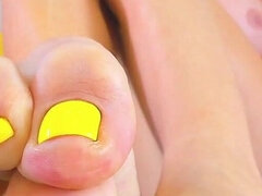 Beauty Alice Shows Her Feet Close-up