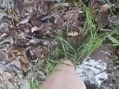 Bbw goes barefoot mud squashing POV