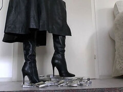 High Heels Stiletto Boots Crush Cigarette Packs