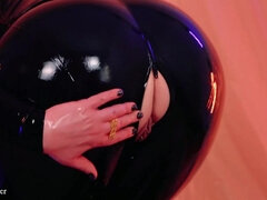 Latex Rubber Catsuit Compilation Video by MILF Fetish Model Arya Grander