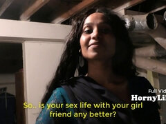 Watch Desi Indian housewife Lily get naughty in Hindi roleplay with her hubby and a hot stranger