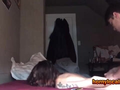 Teenie American College Couple Banging at Home