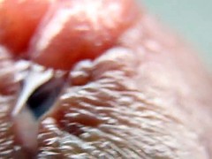 Ejaculation extreme close-up - control orgasm