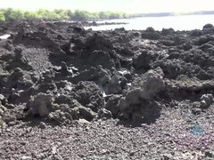 Amatoriale, Spiaggia, Bionda, Toccando, Fidanzata, Punto di vista pov, Pubblico, Magra