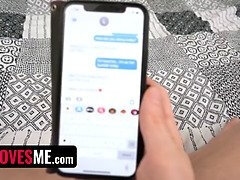 Conor coxxx cheats on his girlfriend with his stunning step-sister in POV phone sex video