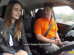 Fake Driving School - Eighteen Years Old Darkhaired Babe Slit Stretched 1 - Michael Fly