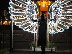 Angel Monika Fox Walks Naked on the Waterfront in Sochi