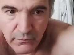 Buttet, Far, Europærer, Behåret, Hjemmelavet, Onani, Solo, Web kamera