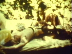 Retro lesbian outdoor actions