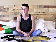 sexy twink avery jones interviewed then he jerks his cock