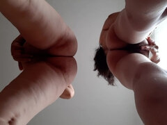 We Started to Masturbate Together and Cum Together (intense Orgasm with Trembling Legs) - Lesbian-candys