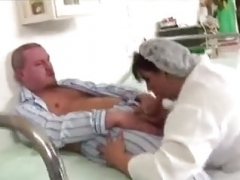 Old rectal nurse and also patient in the hospital.