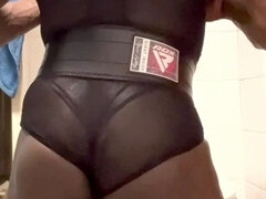 Black Bodybuilder Oiled Butt & Anal Toy Clips