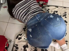 아마추어, 큰 엉덩이, 사정 샷, 가족, 라티나, 여자 형제