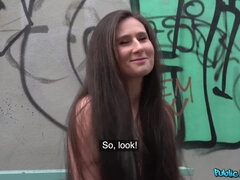 お尻, デカチン, ビッチ, 茶髪の, ハードコア, お金, 公共, オマンコ