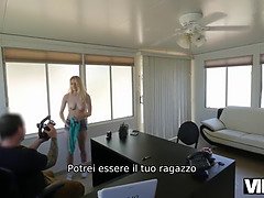 Alli Rae gets a hot office fuck after being casted and fails