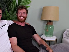 New guy Jordan takes Buff Bottom Sages anal virginity!