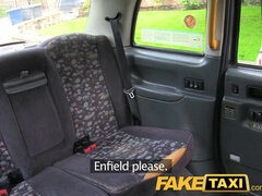 Satine Spark gets her blonde pussy pounded in a fake taxi ride