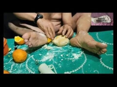 Depraved Couple in Gay Fun with Food