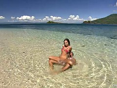 deep anal sex on a beach in the middle of paradise