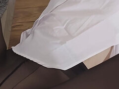 Leie, Spermaladung, Europäisch, Handjob, Milf, Nylon, Strumpfhose