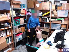Little devil shoplifters tight pussy gets the officers dick