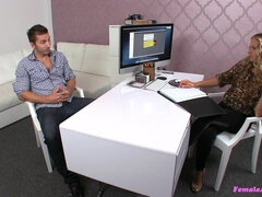 Casting Shy Male Model with Big Cock: A Thick Dick Satisfies Horny Agent's Wet Pussy - Slovac Fack