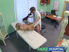 Fake Hospital Doctor offers blonde a discount on new tits