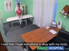 Gina Devine gets back on her knees and gives a sloppy head to her fakehospital doc