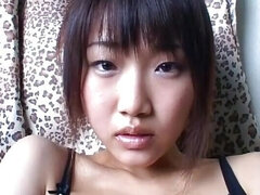 Horny Japanese teen helps you masturbate