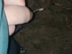 Foreskin Filling with Piss Like Balloon - Night Forest Uncut Piss