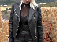 Amatéři, Nazí chlapi, Péro, Femdom, Kůže, Milenka, Venku, Seřezání