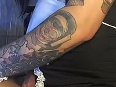 큰 음경, 커플, 사정 샷, 성전환자, 문신