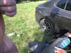 Blonde, Sucer une bite, Éjaculation interne, Tchèque, De plein air, Pov