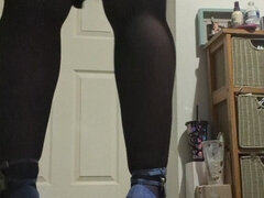 Amateur, Britannique, Talons, Fait maison, Lingerie, Collant, Solo, Jarretelles