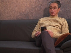 Teen girl and asian old geezer