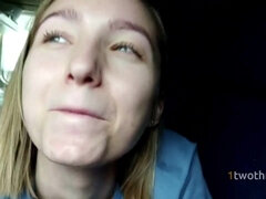 Sweety Redhead Cock Sucking Queen Jizz Swallowed Twice In Train