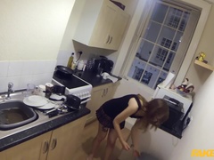 아마추어, 오랄섹스, 사정 샷, 얼굴에, 페티쉬, 부엌, 셀카, 삼키다