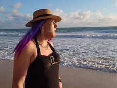 Holly Smoking in the Beach