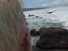 Playa, Bikini, Novia, Pov, Público, Calientapollas, Voyeur, Mojado