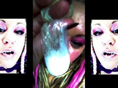 Only True Sissy Eat Cum From Used Condoms Prove Yourself Now