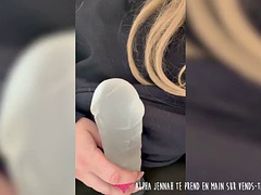 Leie, Blondine, Dildo, Füsse, Weibliche domination, Französisch, Schuhe, Ehefrau