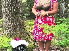 Swedish Wife Masturbating in the Forrest and Give Hubby a Handjob